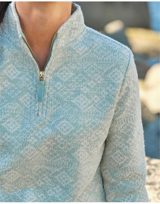 Skye Jacquard Half Zip Sweatshirt