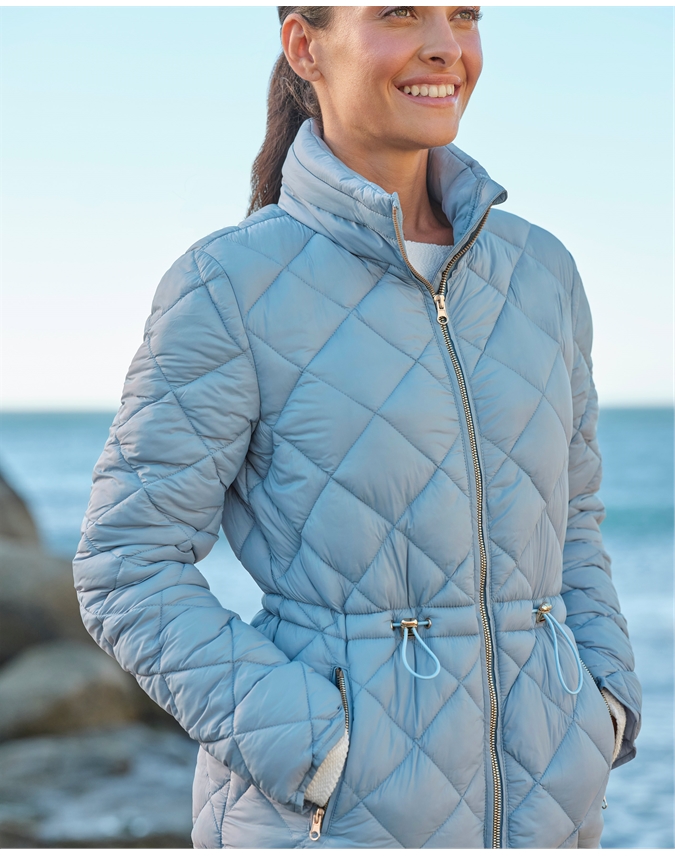 Powder blue puffer jacket online