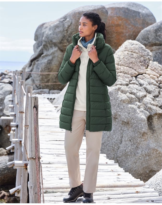 Arnside Funnel Neck Midi Coat
