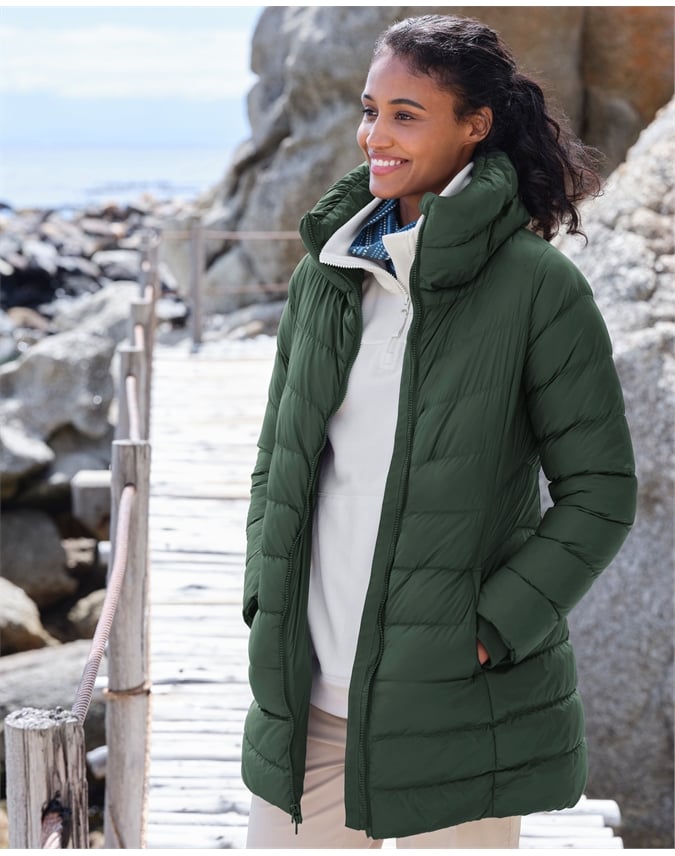 Arnside Funnel Neck Midi Coat