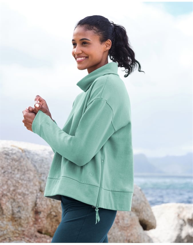 Valley Cowl Neck Boxy Sweatshirt