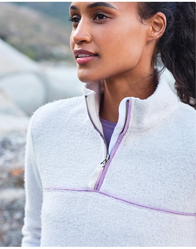 Wander Textured Zip Neck Sweatshirt