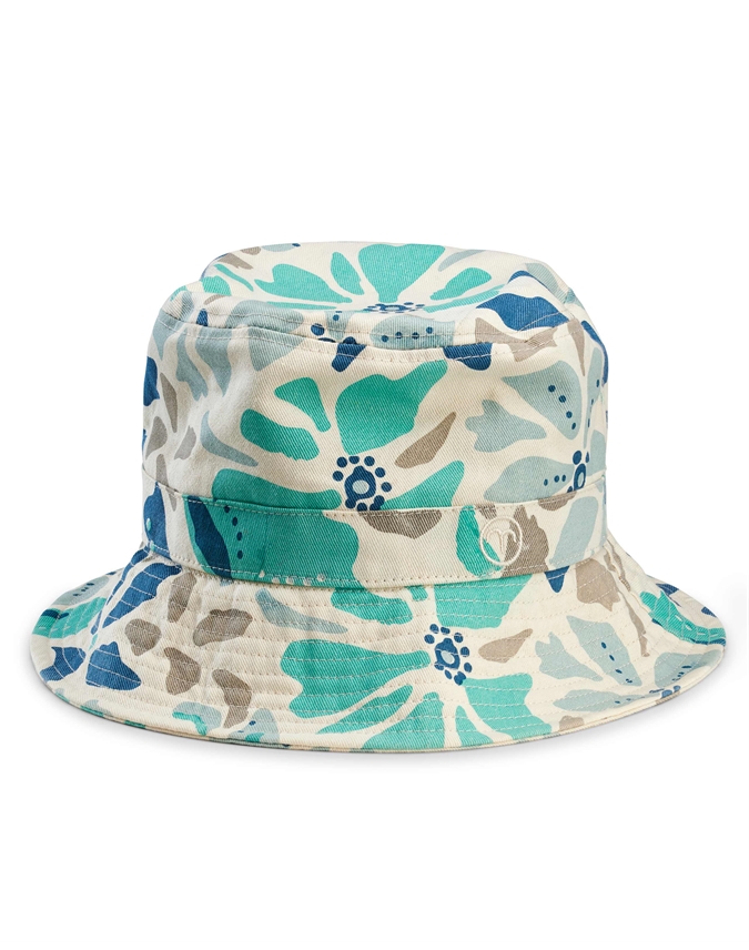 blue floral bucket hat