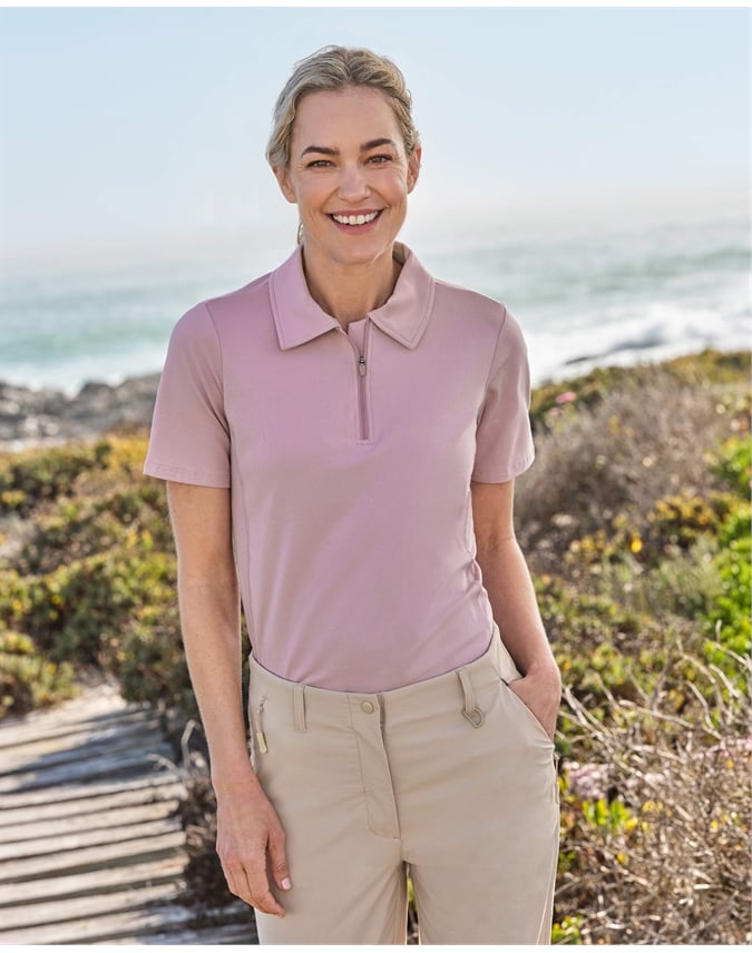 Willow Zip Neck Polo
