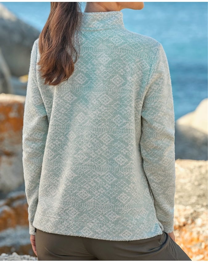 Skye Jacquard Half Zip Sweatshirt