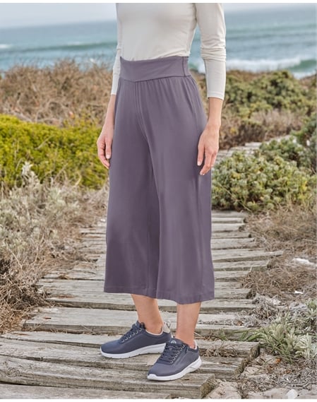 Stretch High Rise Cropped Pant