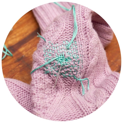 Darning eggs and mushrooms a-plenty! Show your socks and sweaters