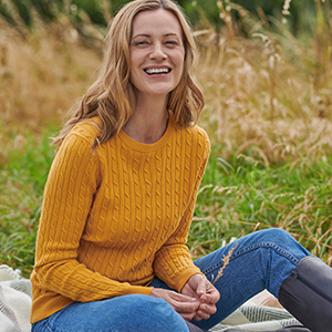 Navy | Cashmere & Merino Cable Jumper | WoolOvers AU